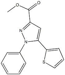 METHYL 1-PHENYL-5-(2-THIENYL)-1H-PYRAZOLE-3-CARBOXYLATE 结构式