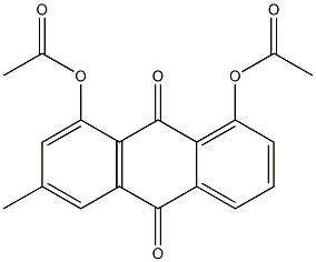 ACETIC ACID 8-ACETOXY-6-METHYL-9,10-DIOXO-9,10-DIHYDRO-ANTHRACEN-1-YL ESTER 结构式