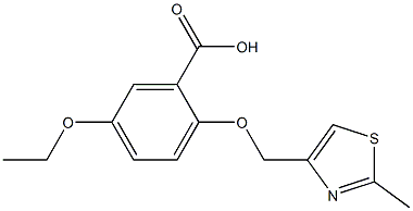 5-Ethoxy-2-[(2-methyl-1,3-thiazol-4-yl)methoxy]benzoic acid 结构式