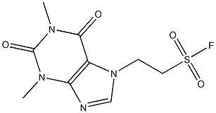 2-(1,3-DIMETHYL-2,6-DIOXO-1,2,3,6-TETRAHYDRO-7H-PURIN-7-YL)ETHANESULFONYL FLUORIDE 结构式