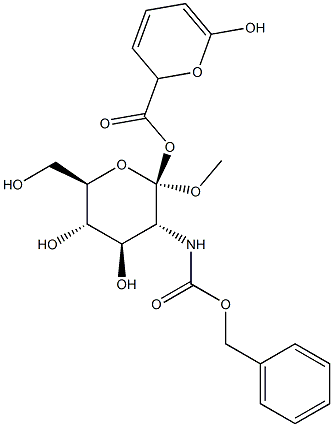 1-METHOXY-2-N-BENZYLOXYCARBONYL-BETA-D-GLUCOSAMINPYRANOSYL-6-CARBOXYLIC ACID 结构式