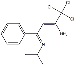 1,1,1-TRICHLORO-4-ISOPROPYLIMINO-4-PHENYLBUT-2-(Z)-ENE-2-AMINE 结构式