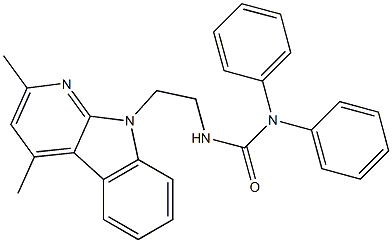 N'-[2-(2,4-DIMETHYL-9H-PYRIDO[2,3-B]INDOL-9-YL)ETHYL]-N,N-DIPHENYLUREA 结构式