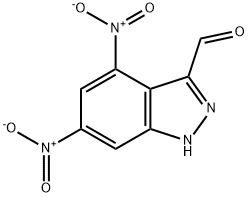 4,6-DINITRO-3-(1H)INDAZOLE CARBOXALDEHYDE 结构式