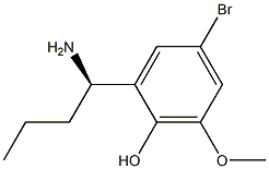 2-((1R)-1-AMINOBUTYL)-4-BROMO-6-METHOXYPHENOL 结构式