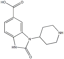 2-OXO-3-PIPERIDIN-4-YL-2,3-DIHYDRO-1H-BENZOIMIDAZOLE-5-CARBOXYLIC ACID 结构式