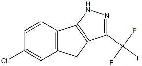 6-CHLORO-1,4-DIHYDRO-3-(TRIFLUOROMETHYL)INDENO-[1,2-C]-PYRAZOLE 结构式