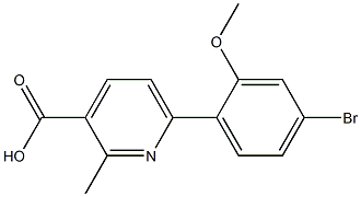 6-(4-Bromo-2-methoxyphenyl)-2-methylpyridine-3-carboxylic acid 结构式