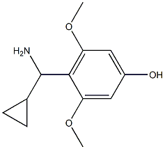 4-((1S)AMINOCYCLOPROPYLMETHYL)-3,5-DIMETHOXYPHENOL 结构式