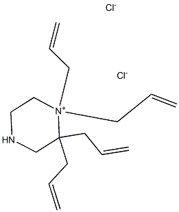 TETRAALLYL PIPERAZINIUM DICHLORIDE 结构式