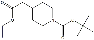 TERT-BUTYL 4-((ETHOXYCARBONYL)METHYL)PIPERIDINE-1-CARBOXYLATE 结构式