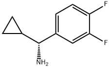 (1R)(3,4-DIFLUOROPHENYL)CYCLOPROPYLMETHYLAMINE 结构式