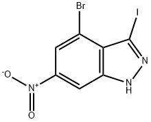 4-溴-3-碘-6-硝基-1H-吲唑 结构式