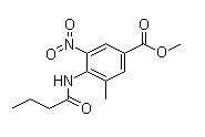 3-甲基-4-丁酰氨基-5-硝基苯甲酸甲酯,Methyl 4-(butyrylamino)-3-methyl-5-nitrobenzoate