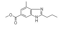 4-甲基-2-丙基-1H-苯并咪唑-6-甲酸甲酯,Methyl 4-methyl-2-propyl-1H-benzimidazole-6-carboxylate