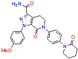 Apixaban (阿哌沙班),1-(4-Methoxyphenyl)-7-oxo-6-[4-(2-oxopiperidin-1-yl)phenyl]-4,5,6,7-tetrahydro-1H-pyrazolo[3,4-c]pyridine-3-carboxamide