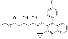 (E)-3,5-二羥基-7-[2-環(huán)丙基-4-(4-氟苯基)-3-喹啉基]庚-6-烯酸乙酯;172336-32-2,Ethyl(E)-3,5-dihydroxy-7-[2-cyclopropyl-4-(4-fluorophenyl)-3-quinolinyl]-hept-6-enoater