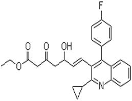 (E)-3,5-二羟基-7-[2-环丙基-4-(4-氟苯基)-3-喹啉基]庚-6-烯酸乙酯；CAS:148901-69-3