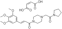 马来酸桂哌齐特,Cinepazide maleate，1-[(1-Pyrrolidinylcarbonyl)methyl]-4-(3,4,5-trimethoxycinnamoyl)piperazine maleate