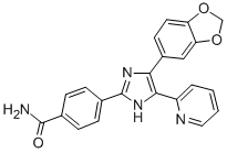 4-[4-(1,3-苯并二唑-5-基)-5-(2-吡啶基)-1H-咪唑-2-基]-苯酰,4-(4-(benzo[d][1,3]dioxol-6-yl)-5-(pyridin-2-yl)-1H-imidazol-2-yl)benzamide