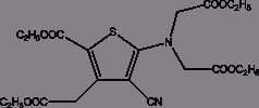 5-[二(2-乙氧基-2-羧甲基)氨基-]-4-氰基-3-(2-乙氧基-2-羧甲基)-2-噻吩甲酸乙酯,Ethyl 5-amino-4-cyano-3-(2-ethoxy-2-oxoethyl)thiophene-2-carboxylate