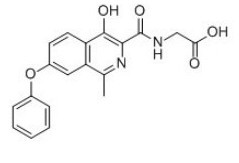 FG-4592,FG-4592,2-(4-hydroxy-1-methyl-7-phenoxyisoquinoline-3-carboxamido)acetic acid