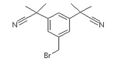 阿那曲唑中间体：5-溴甲基-a,a,a',a'-四甲基-1,3-二乙氰基苯,3,5-Bis(2-cyanoprop-2-yl)benzyl bromide