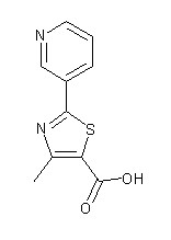 4-methyl-2-(3-pyridinyl)-1,3-thiazole-5-carboxylic acid,4-methyl-2-(3-pyridinyl)-1,3-thiazole-5-carboxylic acid