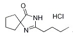 厄貝側(cè)鏈鹽酸鹽 (2-丁基-1,3-二氮雜螺環(huán)[4,4]壬-1-烯-4-酮鹽酸鹽),2-N-butyl-1,3-diaza-spiro[4,4]non-1-en-4-onehydrochloride