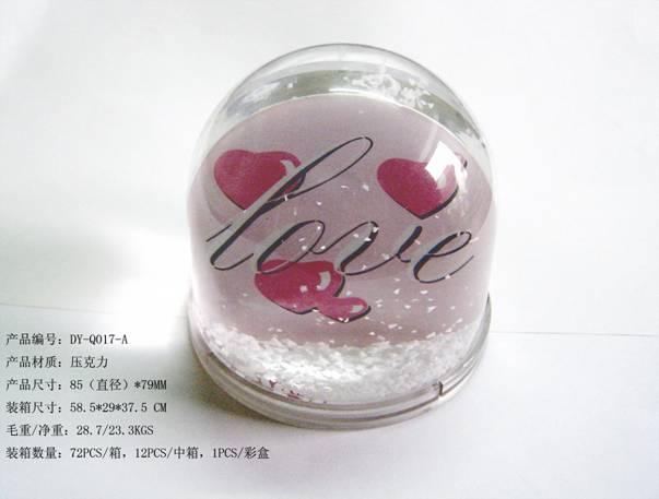 塑料雪球,plastic acrylic snow globe