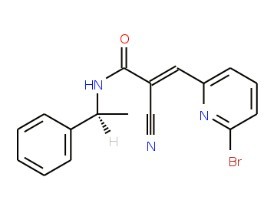 WP1066,2-Propenamide, 3-(6-bromo-2-pyridinyl)-2-cyano-N-[(1S)-1-phenylethyl]-, (2E)-