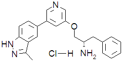 A-67456,(2S)-1-(5-(3-methyl-1H-indazol-5-yl)pyridin-3-yloxy)-3-phenylpropan-2-amine hydrochloride