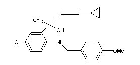 (S)-5-氯-α-(环丙乙炔基)-2-[((4-甲氧基苯基)甲基)氨基]-α-(三氟甲基)苯甲,(S)-5-chloro-a-(Cyclopropylacetenyl)-2-[((4-methoxyphenyl)methyl)amino]-a-(trifluoromethyl) benzenemethanol (E-4)