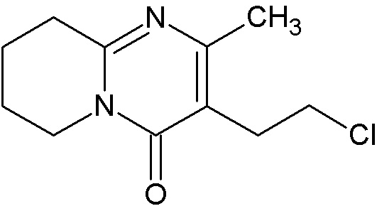 3-(2-氯乙基)-2-甲基-6,7,8,9-四氢-4H-吡啶[1,2-a]并嘧啶-4-酮,3-(2-Chloroethyl)-2-methyl-6,7,8,9-tetrahydro-4H-pyrido[1,2-a]-pyrimidin-4-one