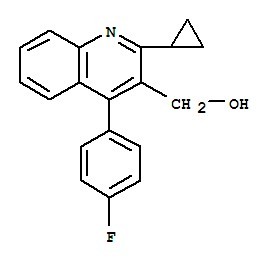 2-环丙基-4-（4-氟苯基）-3-喹啉甲醇,3-Quinolinemethanol,2-cyclopropyl-4-(4-fluorophenyl)-