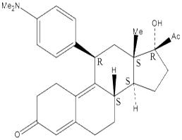 11β-[4-(N,N-二甲基氨基)-苯基]-17α-羟基-19-去甲孕甾-4,9-二烯-3,20-二