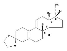3-(亚乙二氧基)-17α-羟基-19-去甲孕甾-5(10),9(11)-二烯-20-酮