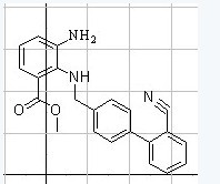 阿齊沙坦中間體136304-78-4,Benzoic acid, 3-amino-2-[[(2'-cyano[1,1'-biphenyl]-4-yl)methyl]amino]-, methyl ester