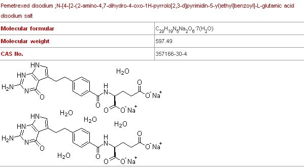 培美曲塞二钠.7(H2O),Pemetrexed disodium  heptahydrate