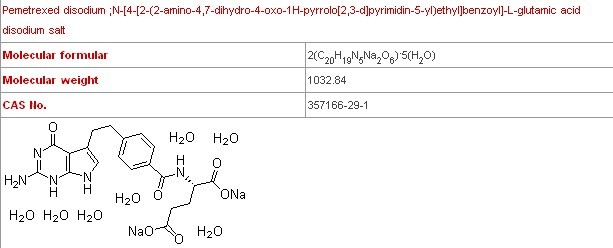 培美曲塞二鈉.2.5(H2O),Pemetrexed Disodium hemipenta hydrate