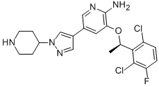 克里唑蒂尼 877399-52-5,3-[(1R)-1-(2,6-dichloro-3-fluorophenyl)ethoxy]-5-[1-(4-piperidinyl)-1H-pyrazol-4-yl]-2-Pyridinamine