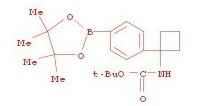 Carbamic acid, N-[1-[4-(4,4,5,5-tetramethyl-1,3,2-dioxaborolan-2-yl)phenyl]cyclobutyl]-, 1,1-dimethylethyl este,Carbamic acid, N-[1-[4-(4,4,5,5-tetramethyl-1,3,2-dioxaborolan-2-yl)phenyl]cyclobutyl]-, 1,1-dimethylethyl este