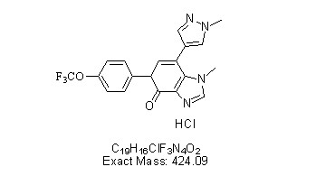 1-methyl-7-(1-methyl-1H-pyrazol-4-yl)-5-(4-(trifluoromethoxy)phenyl)-1H-benzo[d]imidazol-4(5H)-one hydrochloride,1-methyl-7-(1-methyl-1H-pyrazol-4-yl)-5-(4-(trifluoromethoxy)phenyl)-1H-benzo[d]imidazol-4(5H)-one hydrochloride