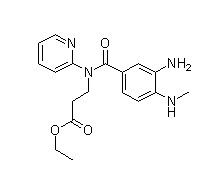 达比加群酯中间体212322-56-0,3-[(3-AMINO-4-METHYLAMINO-BENZOYL)-PYRIDIN-2-YL-AMINO]-PROPIONIC ACID ETHYL ESTE