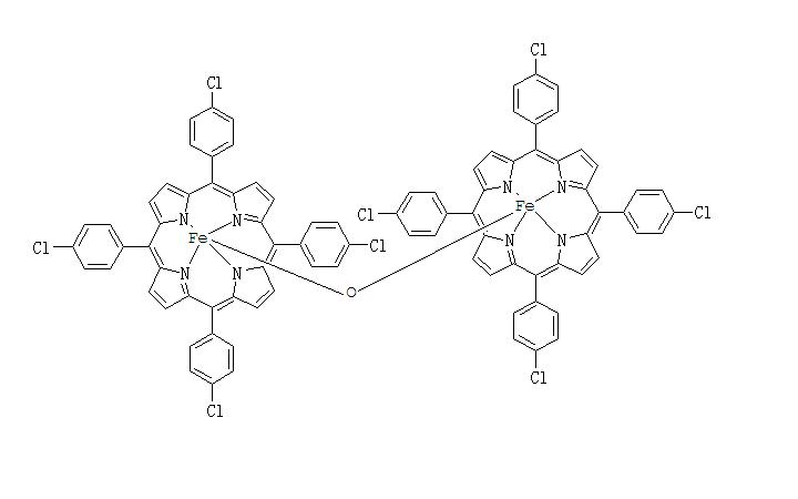 四对氯代苯基卟啉铁-mu-氧二聚体/37191-15-4, 华龙牌5g装，250元/g,mu-oxo-bis(5,10,15,20-tetrakis(4-chlorophenyl)porphinato iron)