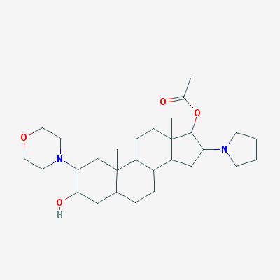(2b,3a,5a,16b,17b)-17-乙酰氧基-3-羟基-2-(4-吗啉基)-16-(1-吡咯烷基)雄甾烷,(2b,3a,5a,16b,17b)-17-Acetoxy-3-hydroxy-2-(4-morpholinyl)-16-(1-pyrrolidinyl)androstane