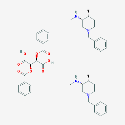 (2R,3R)-2,3-双[(4-甲基苯甲酰基)氧基]丁二酸和 (3R,4R)-N,4-二甲基-1-(苯基甲基)-3-哌啶胺的化合物,(2R,3R)-2,3-Bis[(4-methylbenzoyl)oxy]butanedioic acid compd. with (3R,4R)-N,4-dimethyl-1-(phenylmethyl)-3-piperidinamine