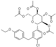 2-氯-5-（2，3，4，6-四-0-乙酰基-β-D-吡喃葡萄糖-1-基）-4’-乙氧基二苯甲烷,(1S)-1,5-Anhydro-1-C-[4-chloro-3-[(4-ethoxyphenyl)methyl]phenyl]-D-glucitol tetraacetate
