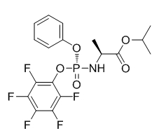 索非布韦侧链;索非布韦磷脂片段;SF-1;N-[(S)-(2,3,4,5,6-五氟苯氧基)苯氧基磷酰基]-L-丙氨酸异丙酯,(S)-isopropyl 2-(((S)-(perfluorophenoxy)(phenoxy)phosphoryl)amino)propanoate