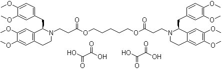 顺曲库铵缩合物草酸盐,(1R,1'R)-2,2'-(3,11-Dioxo-4,10-dioxatridecamethylene)-bis-(1,2,3,4-tetrahydro-6,7-dimethoxy-1-veratrylisoquindline)-dioxalate